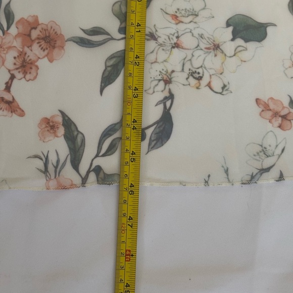 Orange and White Maxi A-Line Skirt with Tie Front - Picture 10 of 11